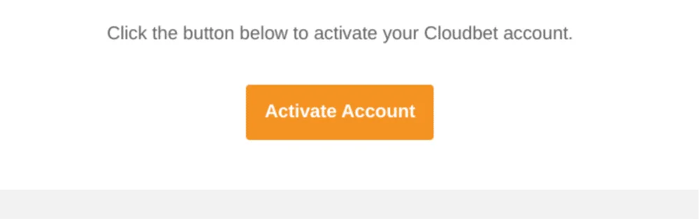 Activating your account at Cloudbet