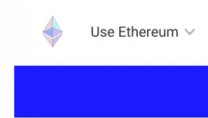 Selecting "Use Ethereum"