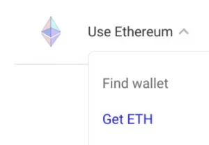 Selecting "Find Wallet"
