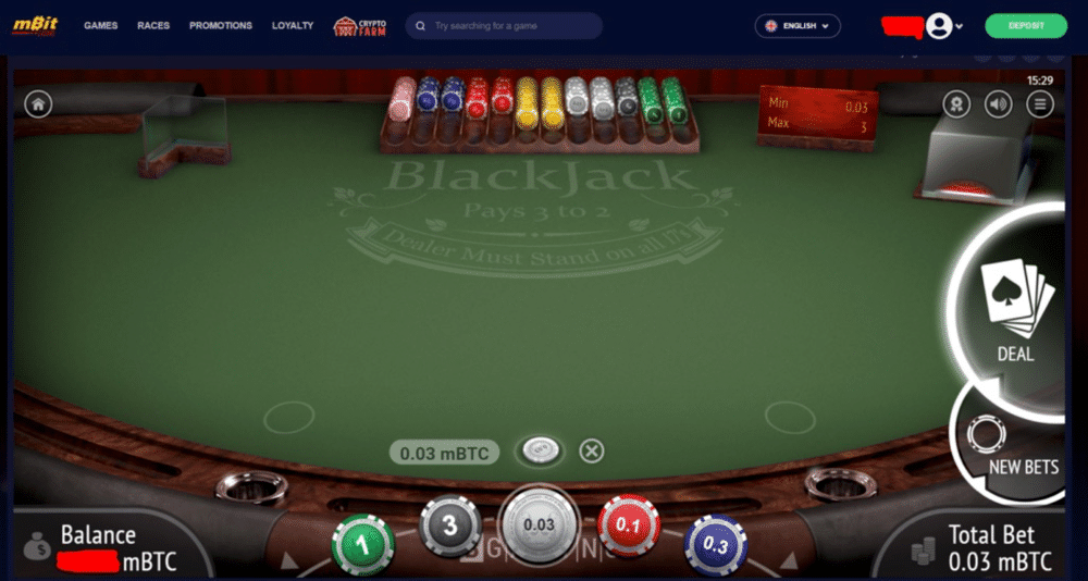 Value of Blackjack chips