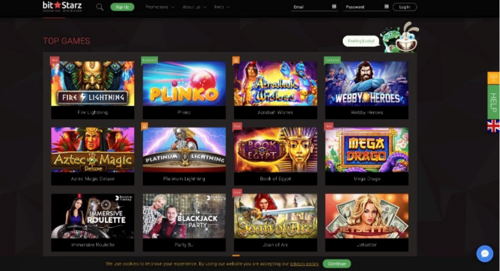 Bitstarz's current selection of casino games